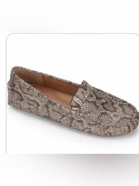 gentle souls by Kenneth Cole Snake-Print Loafer Flats - Brown
